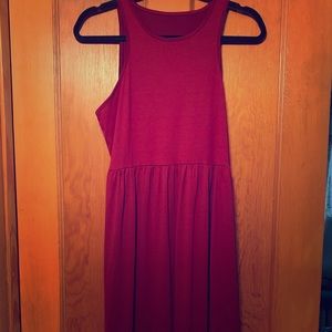 Maroon maxi dress